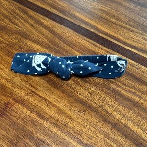 PJ Salvage Navy Headband with White Fox and Polka Dot Print